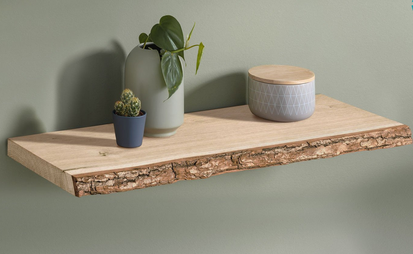 Solid-floating-oak-wood-shelf-600x200x25mm-with-bark-front-edge-56739