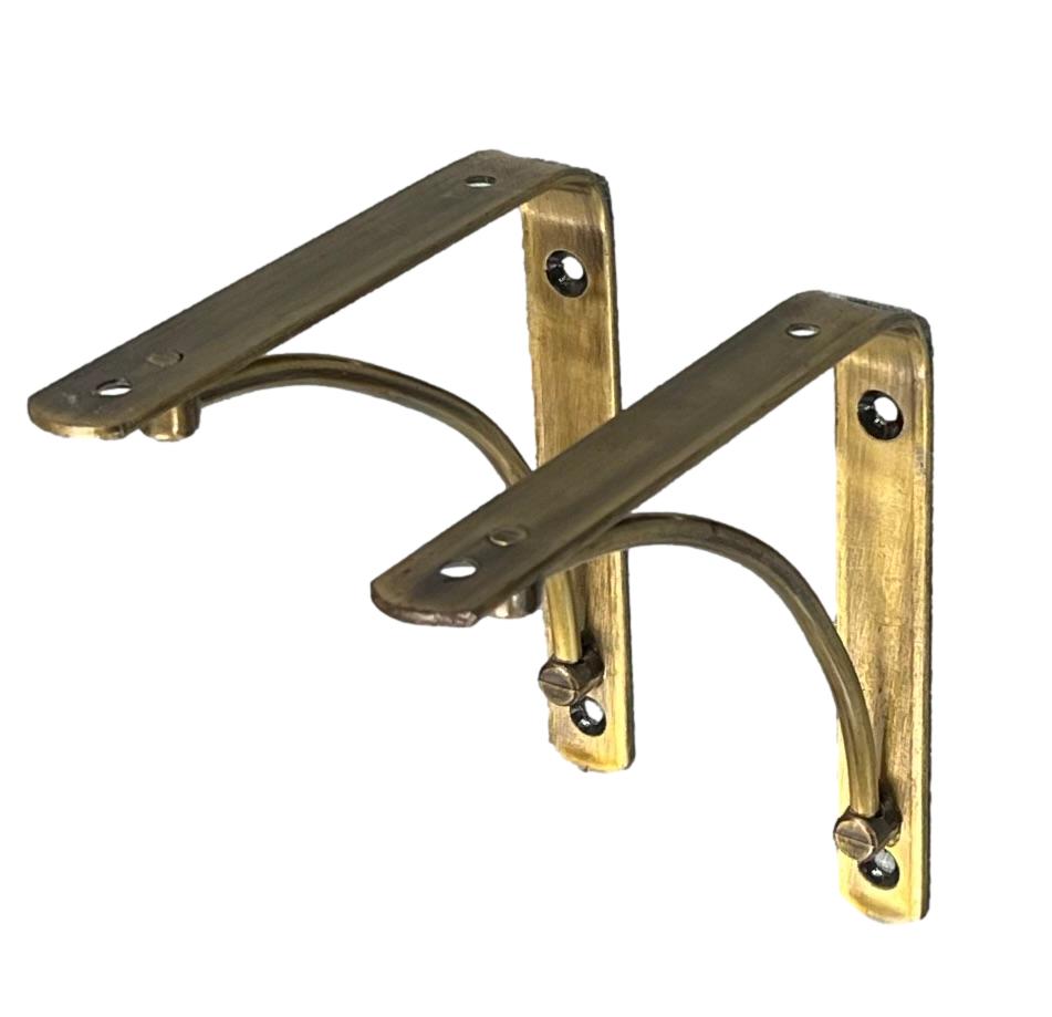 Burnished-brass-arch-brackets-pair-of